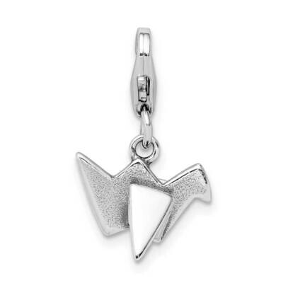 Origami with Lobster Clasp Charm Sterling Silver Rhodium-plated QC9549, MPN: QC9549, 886774103938