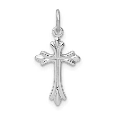 Polished Cross Pendant Sterling Silver Rhodium-plated QC9696, MPN: QC9696, 886774123332