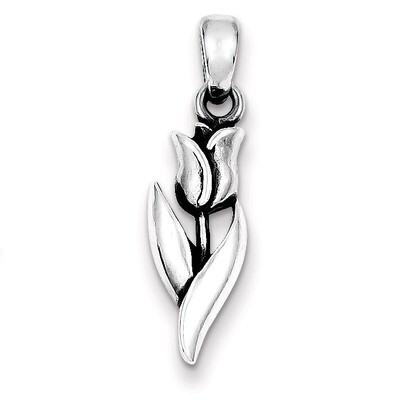 Antiqued Tulip Pendant Sterling Silver QC6219, MPN: QC6219, 883957915166