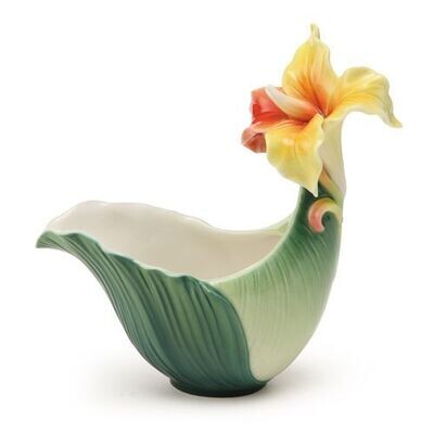 Franz Porcelain Brilliant Blooms Canna Lily Flower Creamer FZ01815, MPN: FZ01815,