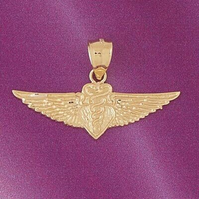 Dazzlers Jewelry Medical Sign Pendant Necklace Charm Bracelet in Yellow, White or Rose Gold 4686, M…