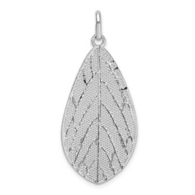 Polished Leaf Pendant Sterling Silver Rhodium-plated QP5076, MPN: QP5076, 886774112916