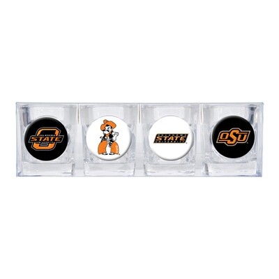 Oklahoma State 4-piece Shot Glass Set GC3598, MPN: GC3598, 89006999488