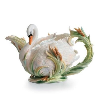 Franz Porcelain Swan Lake Teapot FZ01550, MPN: FZ01550,