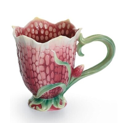 Franz Porcelain Flowerama Fritillary Flower Footed Mug FZ01043, MPN: FZ01043,