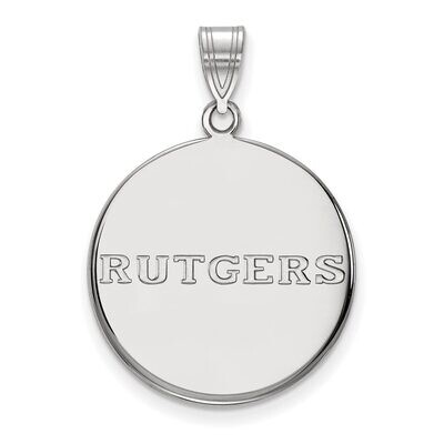 Rutgers Large Disc Pendant Sterling Silver SS023RUT, MPN: SS023RUT, 886774697024