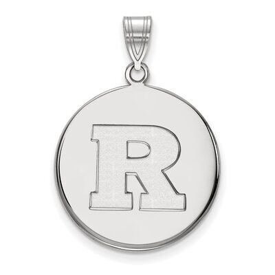 Rutgers Large Disc Pendant Sterling Silver SS020RUT, MPN: SS020RUT, 886774697017