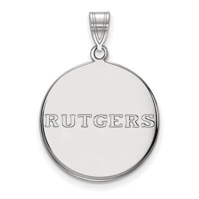 Rutgers Large Disc Pendant 14k White Gold 4W023RUT, MPN: 4W023RUT, 886774843759