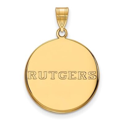 Rutgers Large Disc Pendant Gold-plated Silver GP023RUT, MPN: GP023RUT, 886774927541