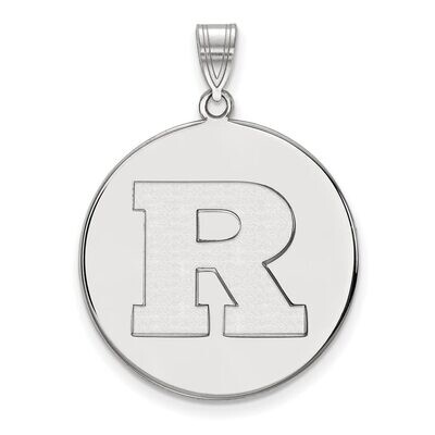 Rutgers Extra Large Disc Pendant Sterling Silver SS021RUT, MPN: SS021RUT, 886774697116