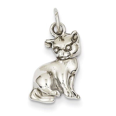 Cat Charm 14k White Gold WCH92, MPN: WCH92, 883957342955