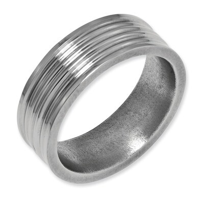 Grooved 8mm Polished Band Titanium TB58-11.25