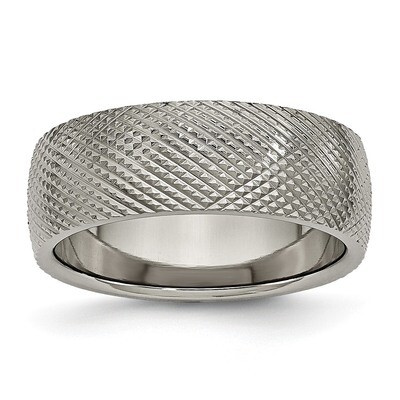 8mm Textured Band Titanium TB339-10