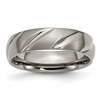 Swirl Design 6mm Satin Band Titanium TB321 by Chisel, MPN: TB321, 886774530413