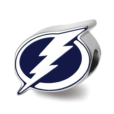 Tampa Bay Lightning Lightning Bolt with border Enameled Extruded Logo Be Sterling Silver SS500LIG, …