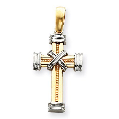 Latin Cross Pendant 14k Two-Tone Gold K2171, MPN: K2171, 637218073900