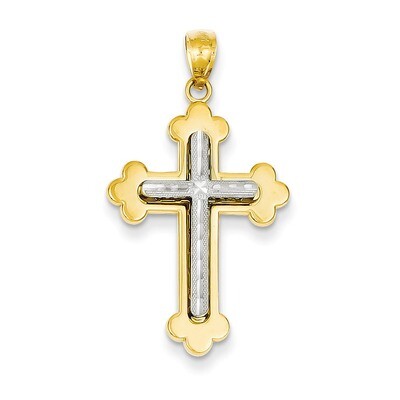 Diamond-cut Cross Pendant 14k Two-Tone Gold C4513, MPN: C4513, 883957456904