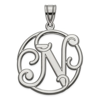 Script Initial N Charm Sterling Silver Fancy  QC8999N, MPN: QC8999N, 191101458613