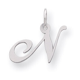 Script Initial N Charm Sterling Silver Fancy QC5086N, MPN: QC5086N, 883957550923
