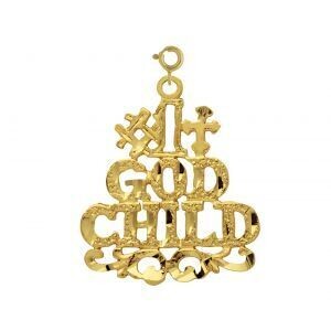 Dazzlers Jewelry Number One Godchild Pendant Necklace Charm Bracelet in Yellow, White or Rose Gold …