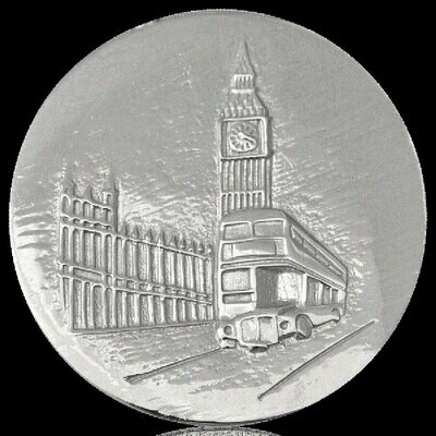 Nikki Lissoni London Big Ben Silver Plated 43mm Coin C1142SL, MPN: C1142SL, 8718627462911