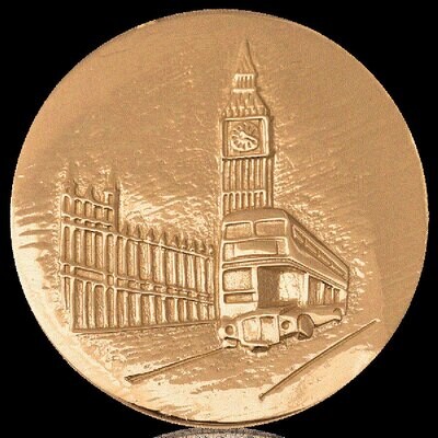 Nikki Lissoni London Big Ben Gold Plated 43mm Coin C1142GL, MPN: C1142GL, 8718627462904