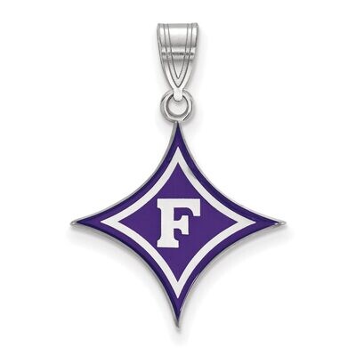 Furman University Large Enamel Pendant Sterling Silver SS012FUU, MPN: SS012FUU, 886774684000