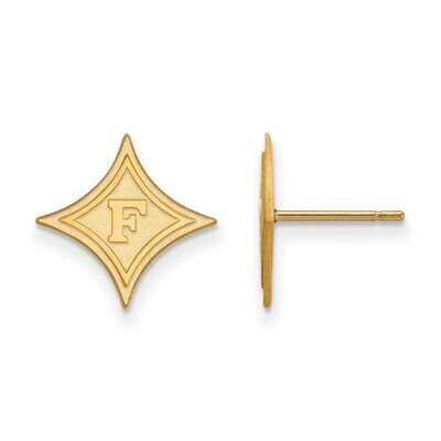 Furman University Small Post Earring Gold-plated Silver GP008FUU, MPN: GP008FUU, 886774907185