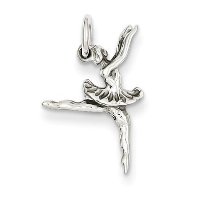 3-Dimensional Ballerina Charm 14k White Gold Polished K939, MPN: K939, 883957902241