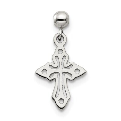 Cross Charm Sterling Silver Dangle QMM123, MPN: QMM123,