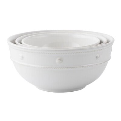 Juliska Berry &amp; Thread Whitewash Nesting Serving Bowls Set of 3 JA84SET/W, MPN: JA84SET/W, 81405701…