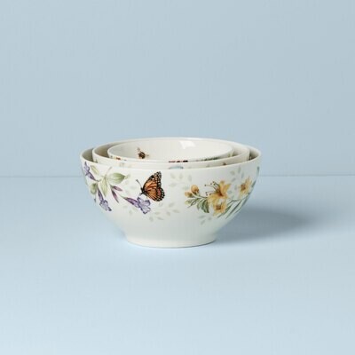 Lenox Butterfly Meadow Kitchen Nesting Bowls 3-Piece Set Assorted 893575, MPN: 893575,