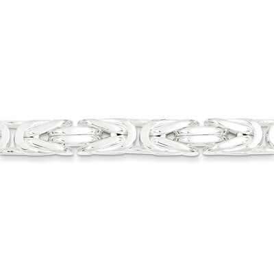 20 Inch 8.25mm Square Byzantine Chain Sterling Silver QBZ200-20, MPN: QBZ200-20, 883957904702