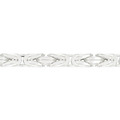 20 Inch 6.9mm Square Byzantine Chain Sterling Silver QBZ180-20, MPN: QBZ180-20, 883957904658