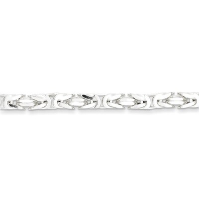 8 Inch 5mm Square Byzantine Chain Sterling Silver QBZ120-8, MPN: QBZ120-8, 883957904580