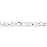 24 Inch 5mm Square Byzantine Chain Sterling Silver QBZ120-24, MPN: QBZ120-24, 883957904573