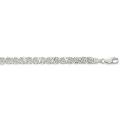 5.5mm Rounded Byzantine Chain 30 Inch Sterling Silver QFC222-30, MPN: QFC222-30,
