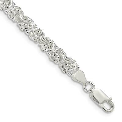 4.75mm Rounded Byzantine Chain 8 Inch Sterling Silver QFC221-8, MPN: QFC221-8,