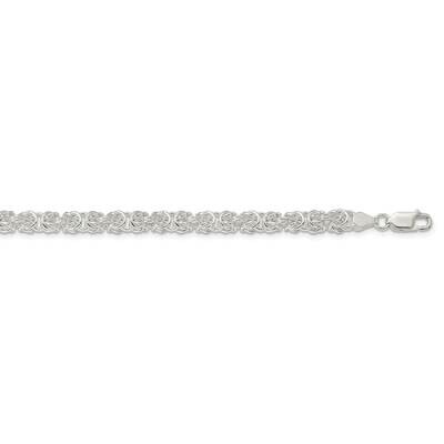 4.75mm Rounded Byzantine Chain 18 Inch Sterling Silver QFC221-18, MPN: QFC221-18,
