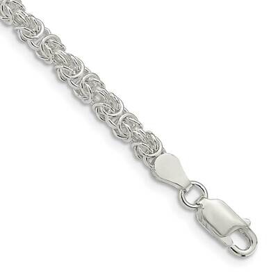 3.75mm Rounded Byzantine Chain 7 Inch Sterling Silver QFC220-7, MPN: QFC220-7,