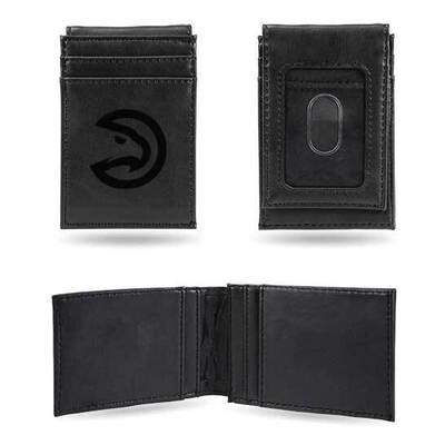 NBA Atlanta Hawks Black Faux Leather Front Pocket Wallet GC7438, MPN: GC7438, 767345895264