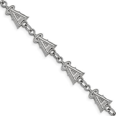 MLB Los Angeles Angels Logo On 1.5 In Extender Bracelet Stainless Steel ST515ANG, MPN: ST515ANG, 19…