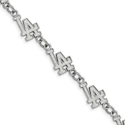 MLB Los Angeles Dodgers Logo On 1.5 In Extender Bracelet Stainless Steel ST515DOD, MPN: ST515DOD, 1…