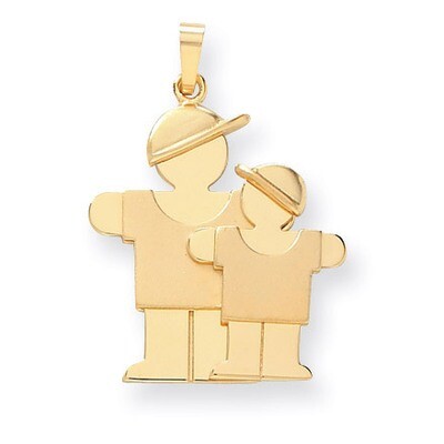 Big Boy &amp; Little Boy Engravable Charm 14k Gold XK294, MPN: XK294, 883957378114