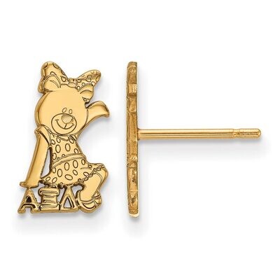 Alpha Xi Delta Extra Small Post Earrings Gold-plated Silver GP038AXD, MPN: GP038AXD, 886774939261