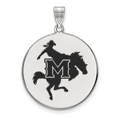McNeese State University XLarge Enamel Disc Pendant Sterling Silver SS003MNS, MPN: SS003MNS, 886774…