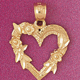Dazzlers Jewelry Heart Pendant Necklace Charm Bracelet in Yellow, White or Rose Gold 4048, MPN: DZ-…