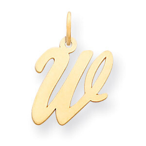 Initial W Charm 14k Gold Medium Script YC660W, MPN: YC660W, 886774137308