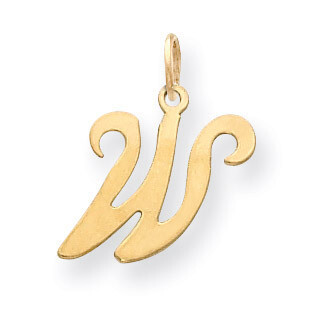 Die Struck Initial W Charm 14k Gold YC248W, MPN: YC248W, 883957971155