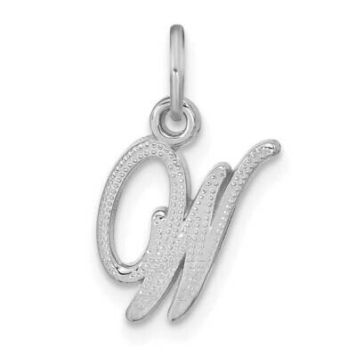 Initial W Charm 14k White Gold WCH138-W, MPN: WCH138-W, 196904087411